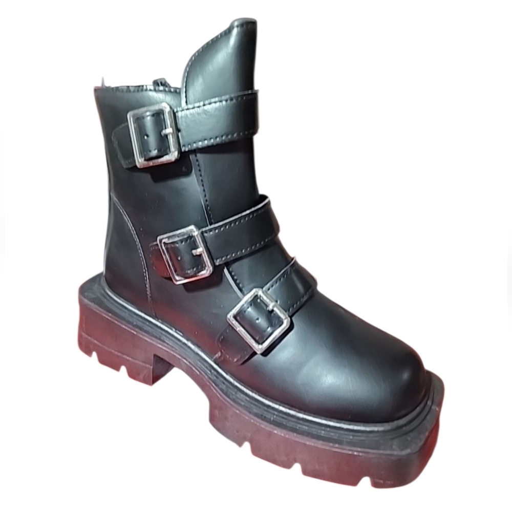 Rouge Combat Emo Thick Sole Combat Boots. Size 7. Brand New In The Box - Picture 2 of 7